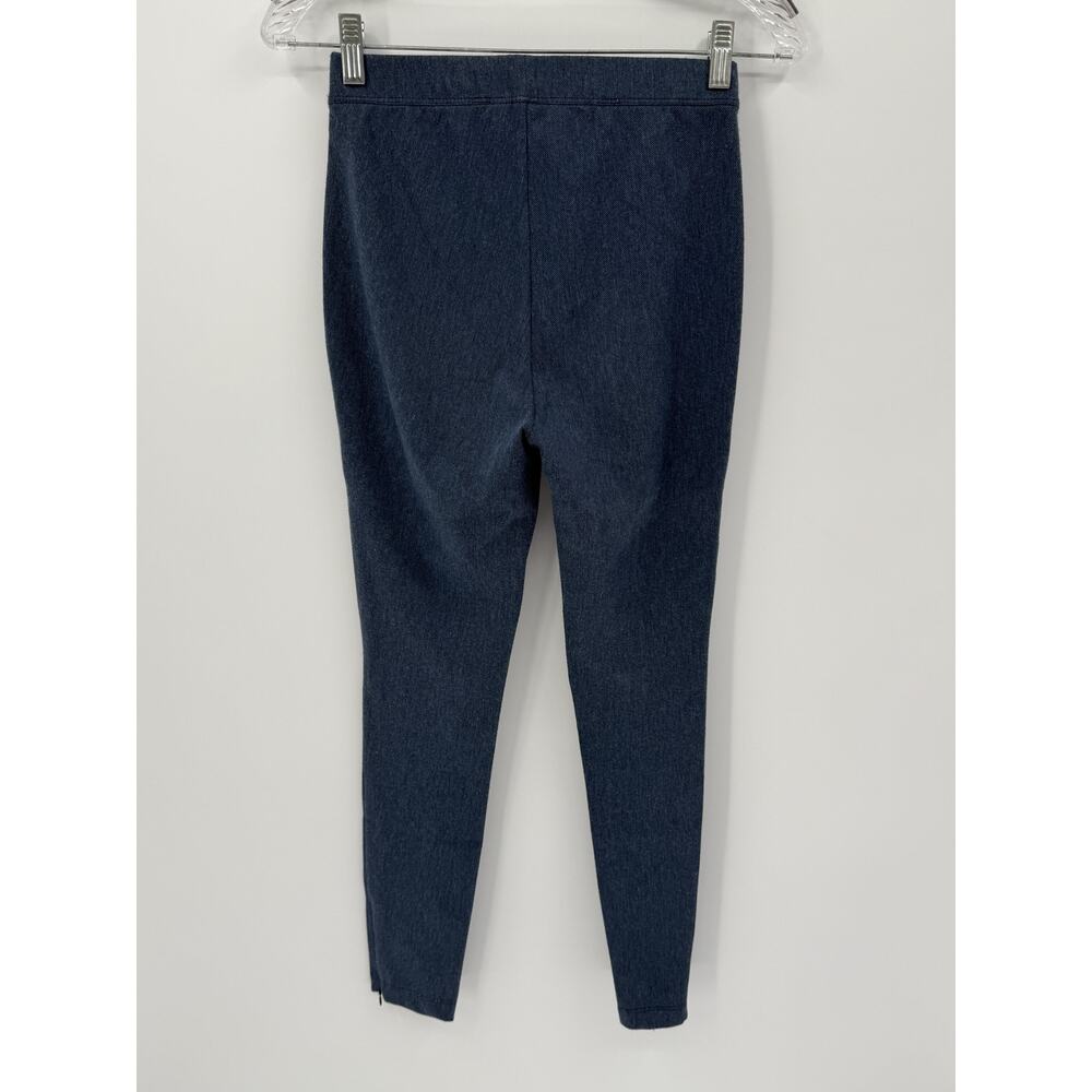 St. John Women's Indigo Blue Tapered Ankle Pants XS Cotton Stretch Minimalist - Picture 3 of 6